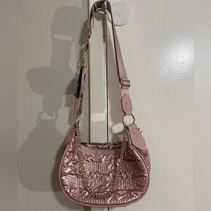 Juicy Couture Puff Half Moon Crossbody Bag Dusty Blush NWOT but Never Used